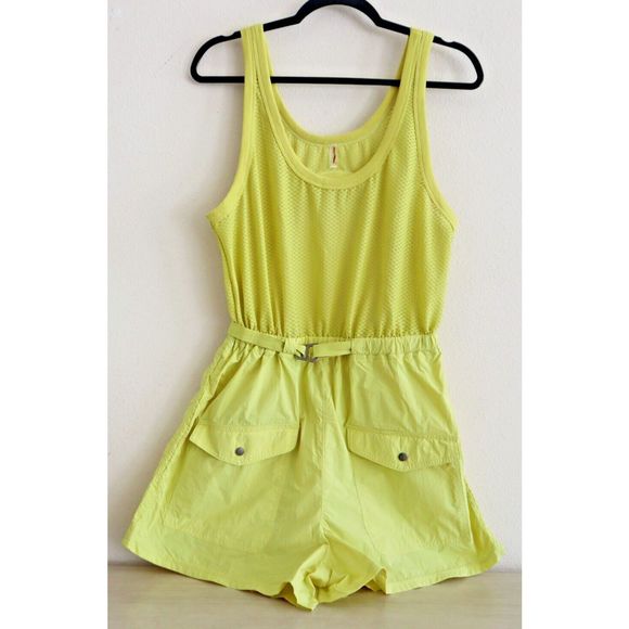 Free People Movement OB1633197 Women's Sz M Green Pacific Coast Hike Romper - Picture 1 of 8